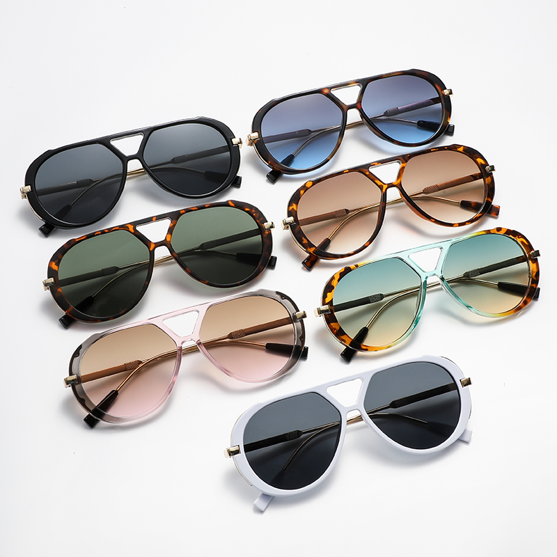 Nouvelles Lunettes de Soleil de Luxe pour Femme, de Marque, Design Ovale, Vintage, Surdimensionnées, Tendance, Protection UV400