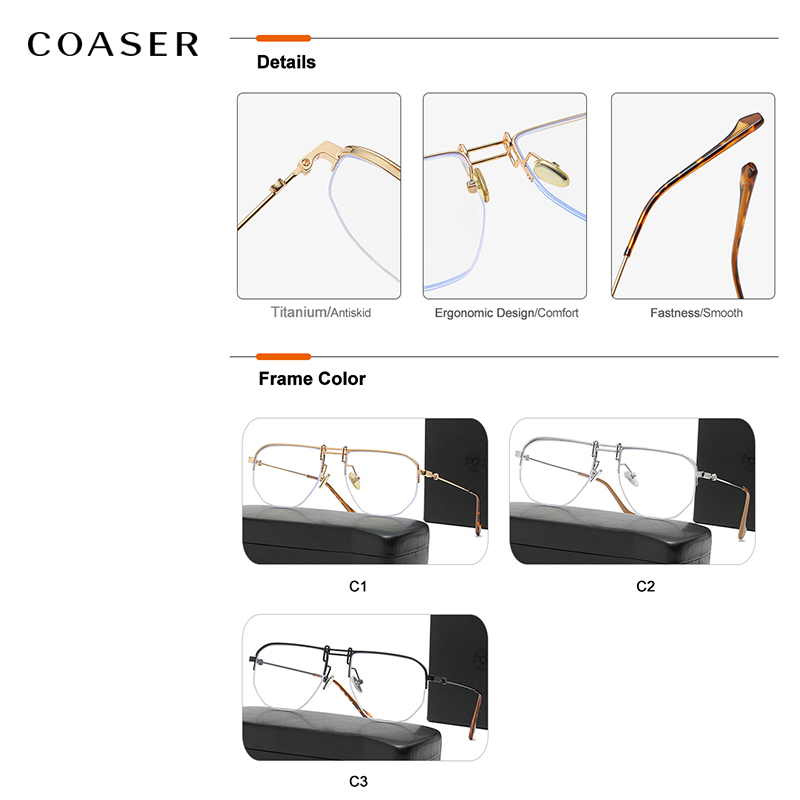 Lunettes Optiques pour Myopes pour Homme, Nouveau Design, Style Business, Demi-Lunettes d'Ordinateur, 2022