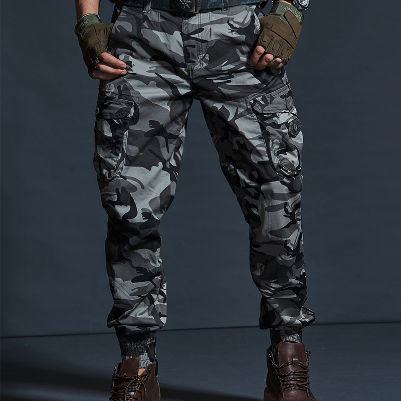 Haute qualité kaki pantalons décontractés hommes tactiques Joggers Camouflage Cargo pantalon multi-poches mode noir armée pantalon vêtements de travail