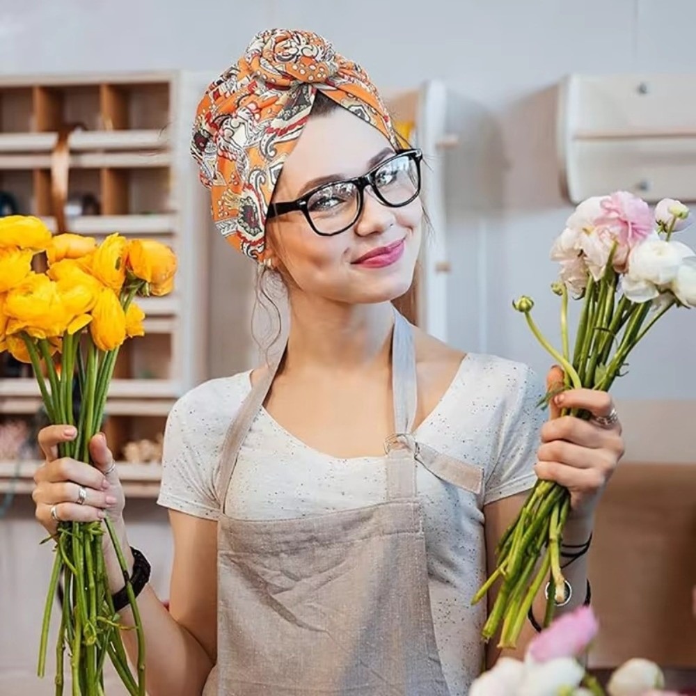 Bonnet Hijab Plissé à Nœud Torsadé Style Turban Imprimé Africain – Chapeau Nœud Floral Doux et Confortable pour Femme