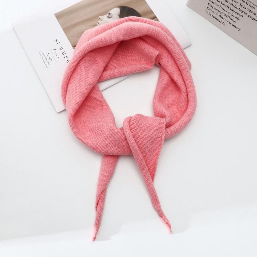 Écharpe triangulaire en laine de style coréen pour femme, châle chaud, écharpe de sauna, document solide, nouvelle mode, hiver