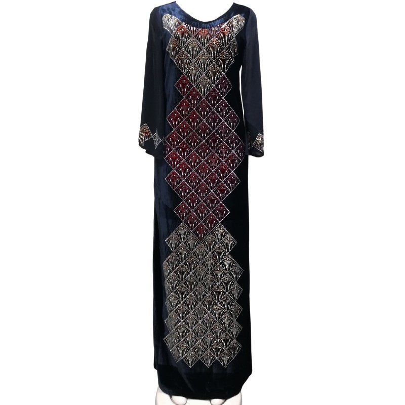 Robe Africaine Dashiki pour Femme, Abaya Maxi en Diamants, Vêtements Ankara, Automne