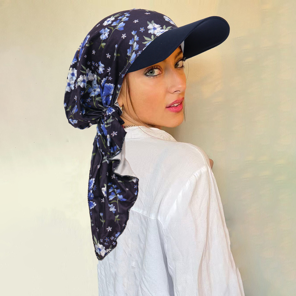 Nouveau musulman imprimé fleuri Hijab Turban chapeau pour femmes visière casquette de Baseball chapeaux de soleil foulard écharpe bord Femme foulards Bandanas