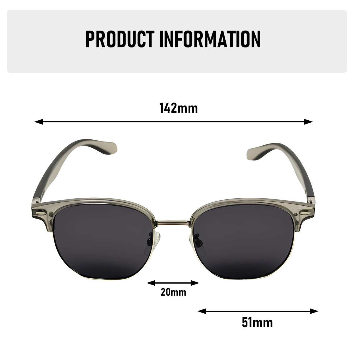 Lunettes de soleil polarisées pour hommes, verres semi-cerclés, style vintage rétro, lunettes de soleil tendance pour femmes, lunettes de mode pour les vacances, Gafas De Sol Hombre