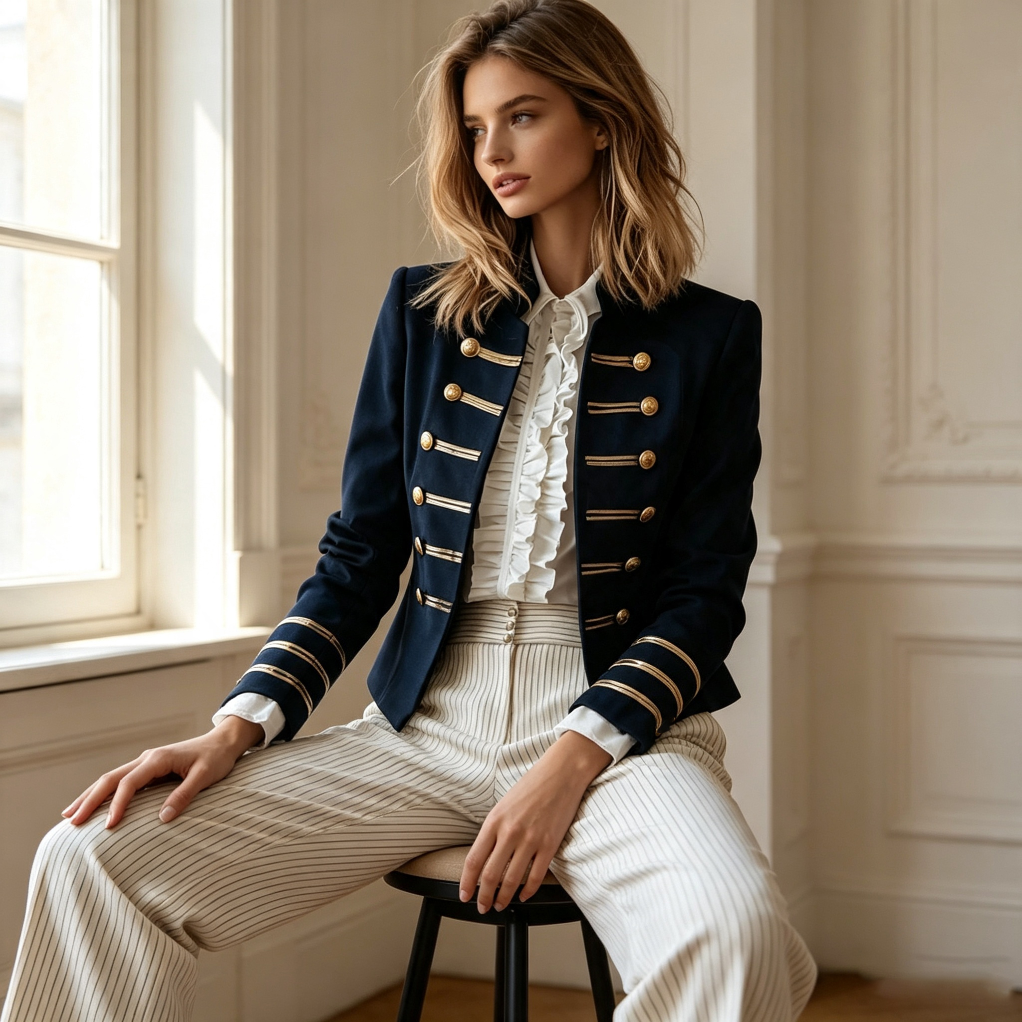 Manteau de veste à manches longues pour femmes, mode européenne et américaine, manteau élégant à Double boutonnage, vêtements d'extérieur pour femmes, hauts de printemps