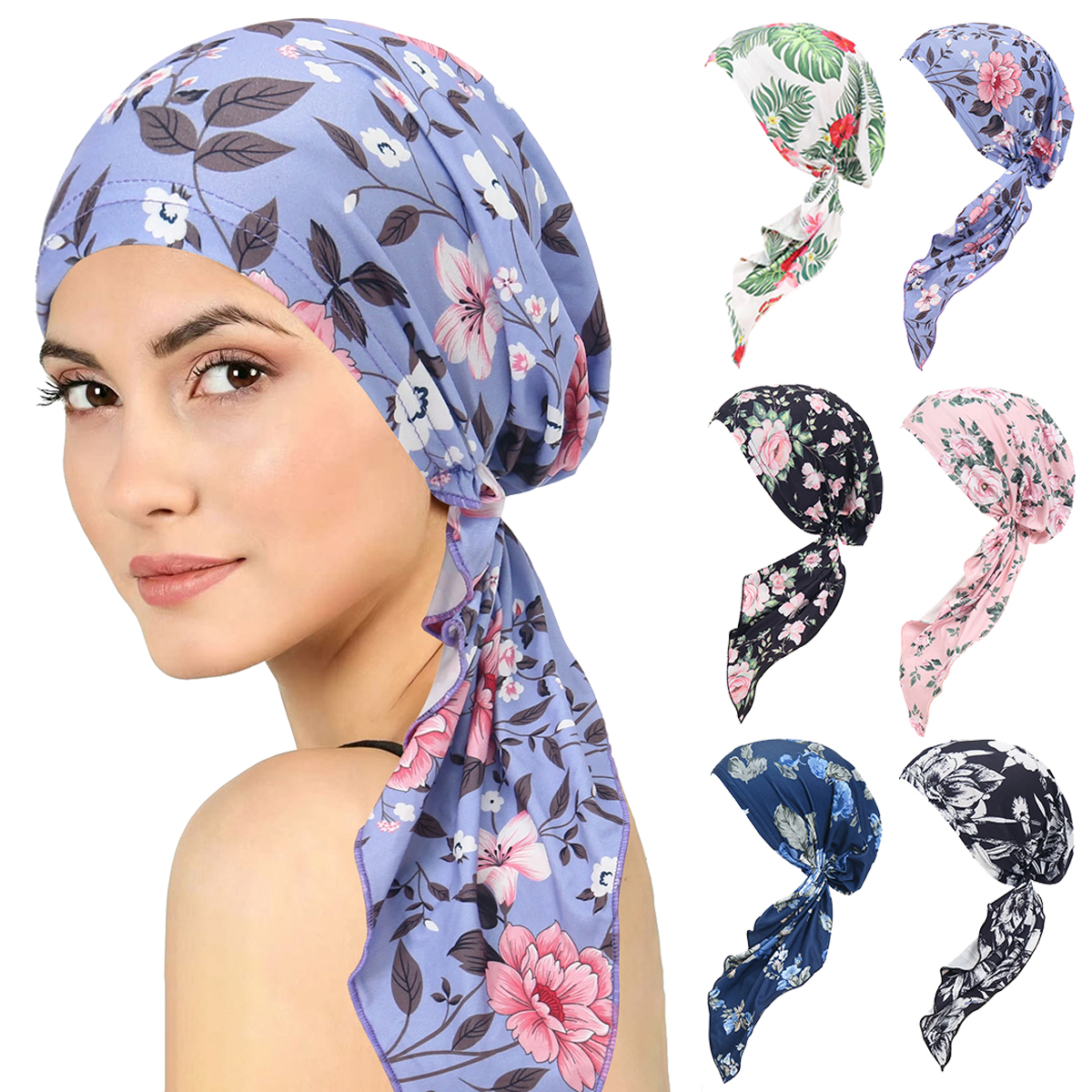 Nouveauté 2026 : Turban doux pour femmes musulmanes, bandeaux, foulard pré-noué imprimé, bonnet chimio pour femmes, hijabs intérieurs, accessoires capillaires