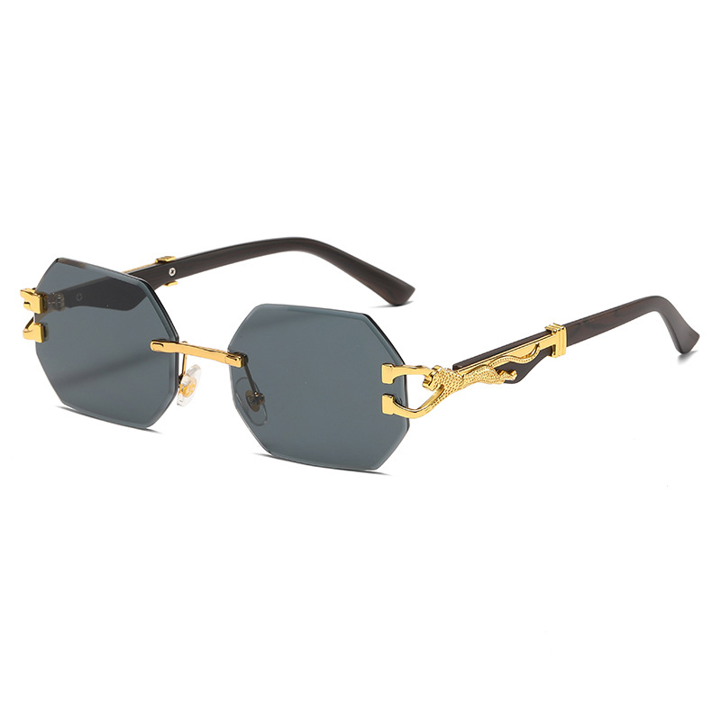 Lunettes de soleil léopard pour femmes et hommes, lunettes de soleil vintage, lunettes de soleil design de marque de luxe, protection UV400, lunettes à monture polygonale