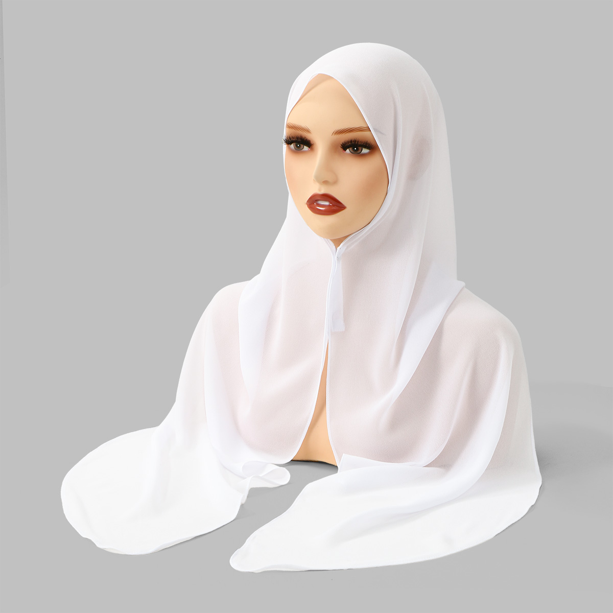 Ramadan mousseline de soie instantanée Hijab avec boucle magnétique solide femme musulman Hijab écharpe Islam Turban mode bandeau châle