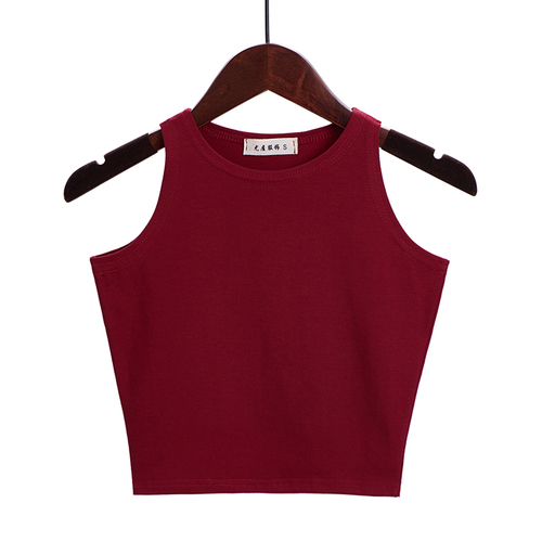 Mode 2025 nouvelles femmes Sexy coton haut court culture Bustier multicolore sans manches recadrée Blusas gilet débardeur Camisole 14 couleurs