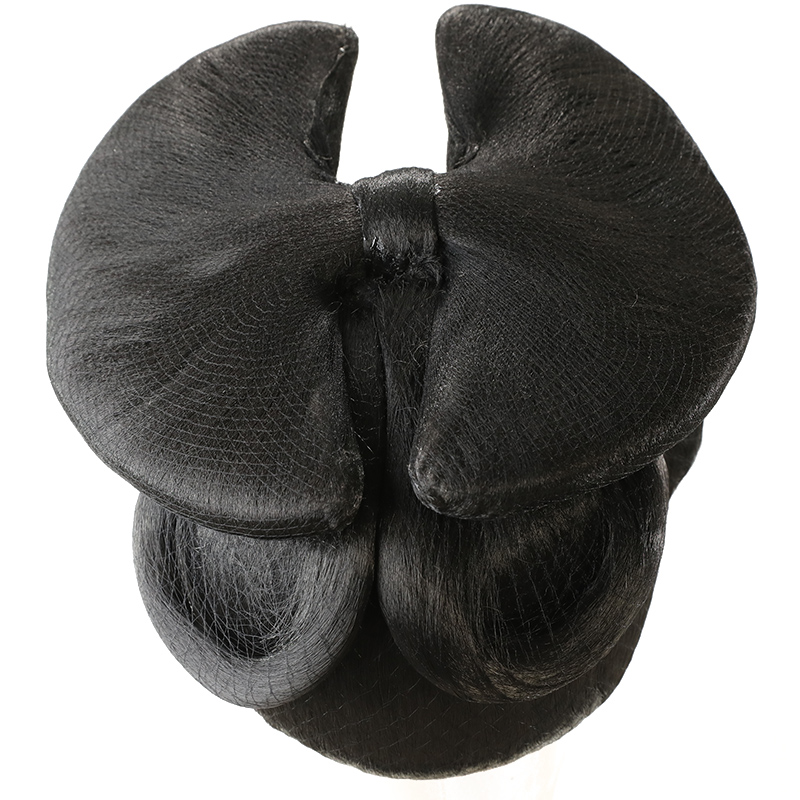 Kimono noir japonais pour femmes, accessoires pour cheveux, coiffure grand papillon, modèle Show Prairie fur s Up