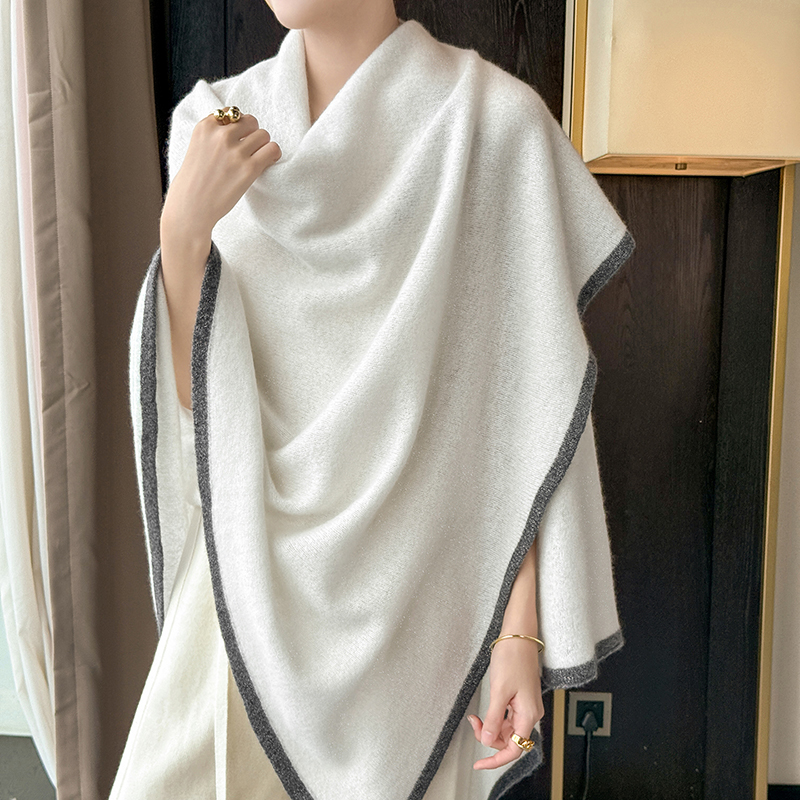 100% laine mérinos soie brillante châle écharpe femmes automne hiver mode Patchwork couleur grand châle écharpe 2025 nouveaux vêtements pour femmes