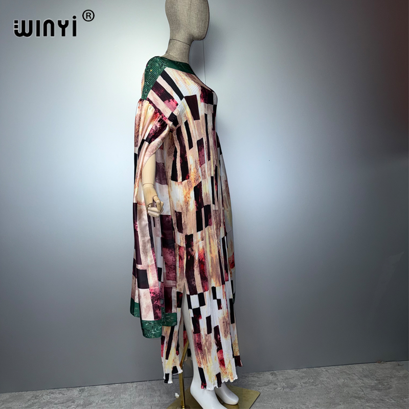 Robe longue bohème WINYI pour femme, style africain, ajustée, décontractée, élastique, paréo de plage, abaya musulmane, robe de soirée de luxe Dubaï pour les vacances