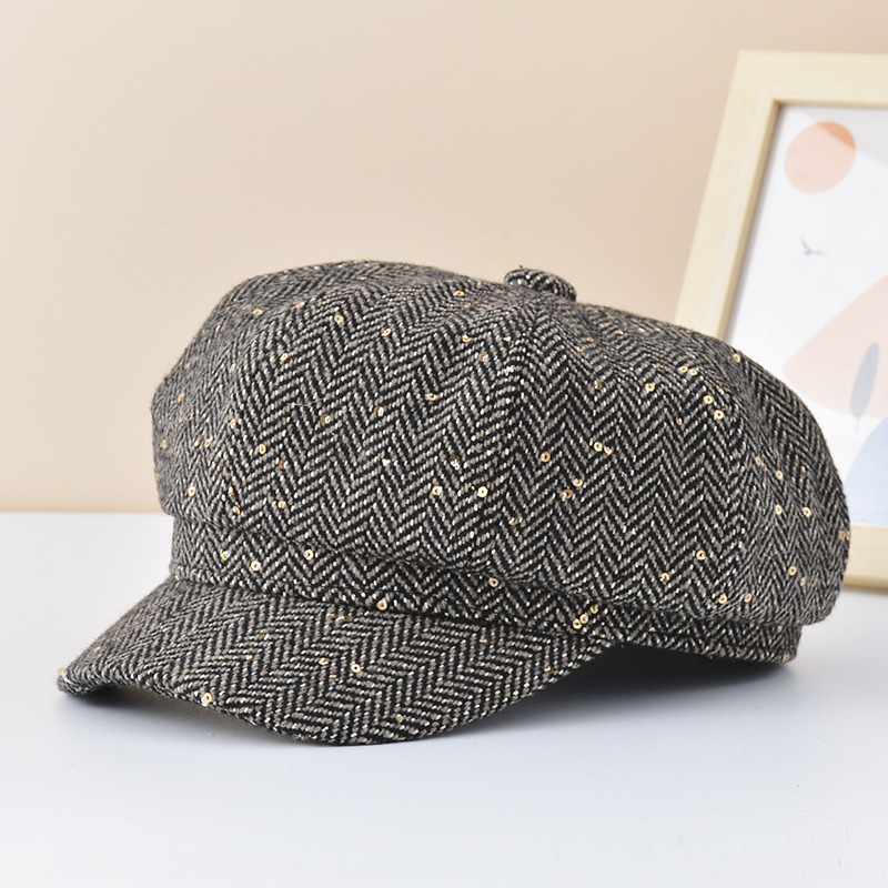 Chapeaux pour femmes, chapeau d'hiver chaud, à la mode, réduit l'âge, casquette octogonale militaire, casquette décontractée à visière, Boina S54