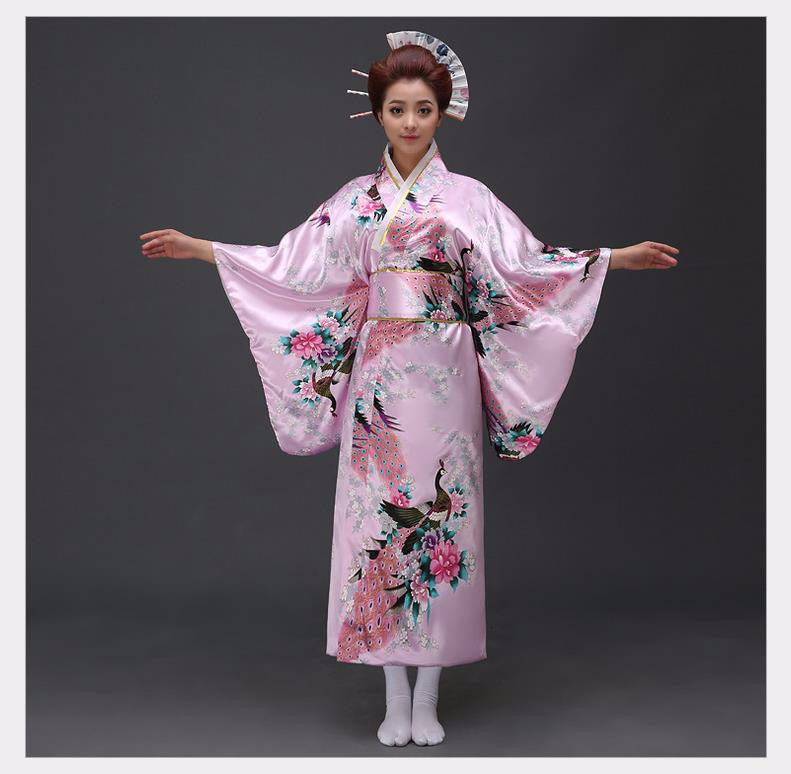 Mode tendances nationales femmes Sexy Kimono Yukata avec Obi nouveauté robe de soirée japonais Cosplay Costume Floral taille unique