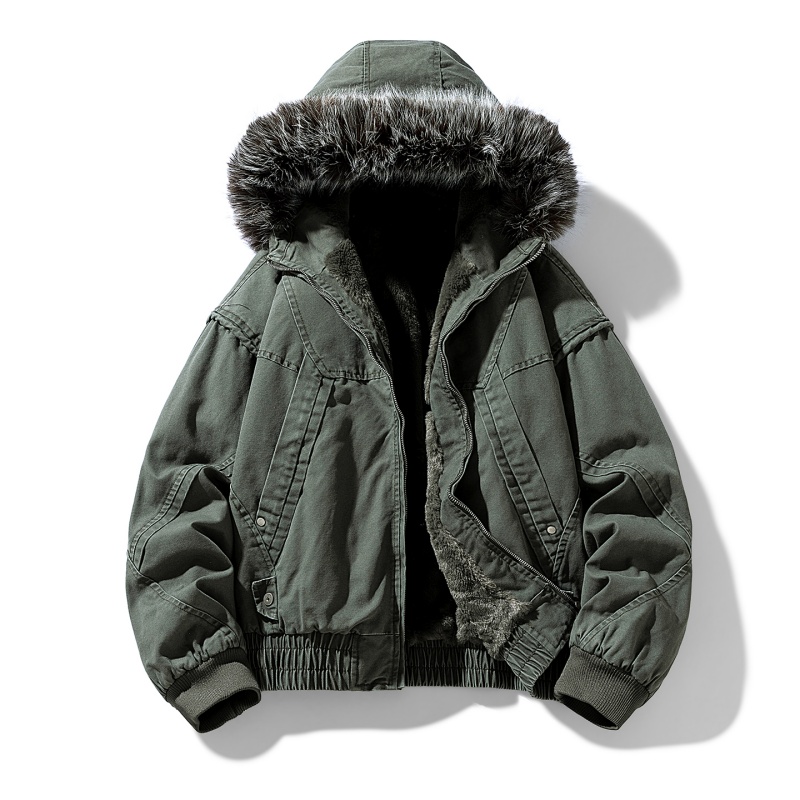 Hiver hommes manteau nouveau Hip-hop décontracté femmes Parka manteau avec capuche Streetwear ample Faux col de vison Couple épais coton manteau