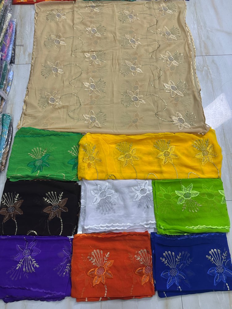 Nouveau Foulard Dubaï 2025 pour Femmes Musulmanes, Grand Hijab en Chiffon Africain, Hijab Islamique, Pashmina, Turban, Voile Brodé, Châles