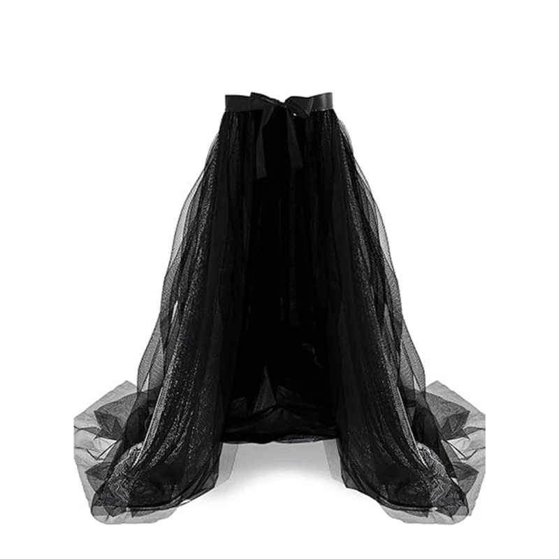 Femmes Punk jupe gothique Tulle jupe longue jupe robe bal jupes fête