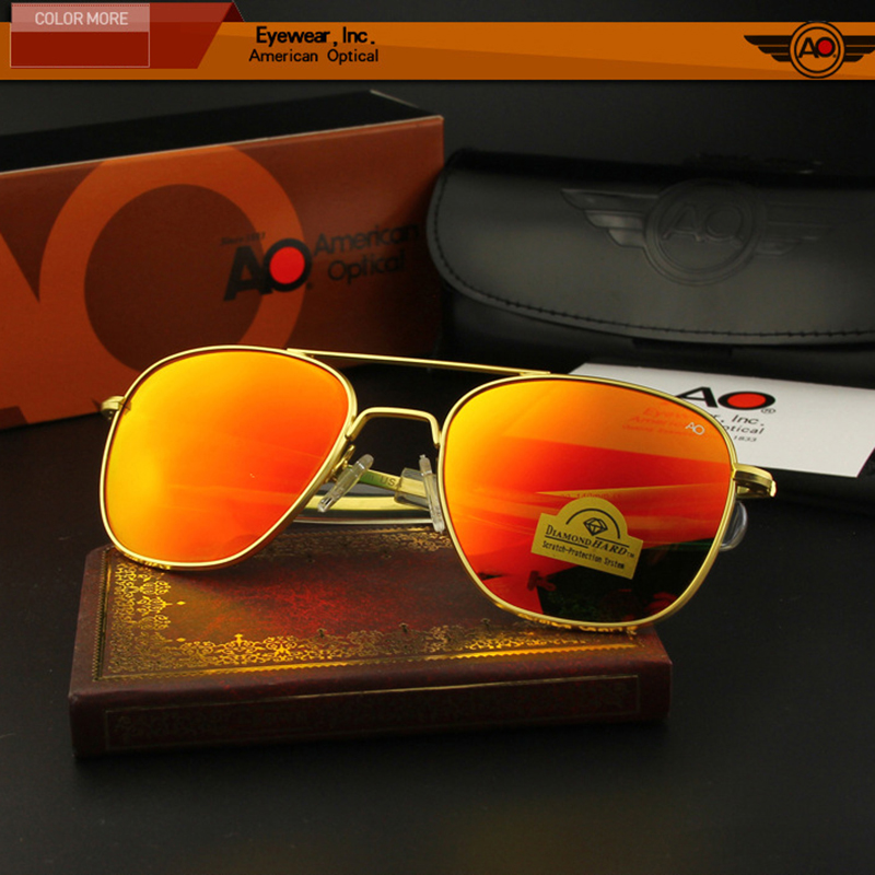 Pilot AO lunettes de soleil hommes Top qualité marque concepteur AGX verre trempé lentille lunettes de soleil mâle
