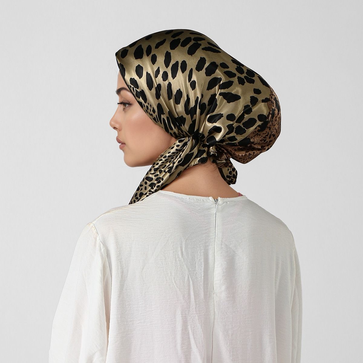 Nouveau Hijab Instantané Imprimé Musulman, Bonnet Turban en Soie Satinée, Foulard de Nuit Élastique pour Dormir, Bandana