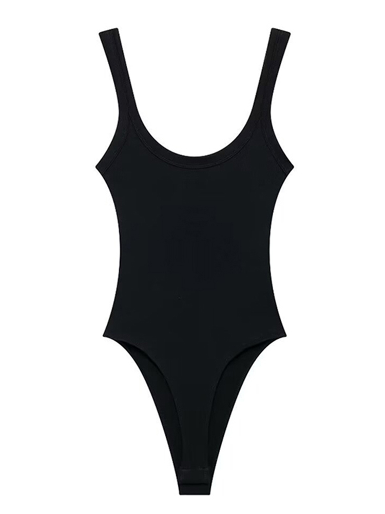 Body côtelé slim pour femmes, col rond, bretelles, bouton-pression, combishort féminin, mode Sexy