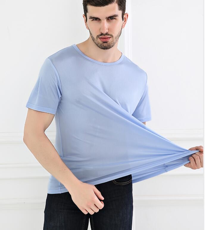 T-shirt fin et respirant pour homme, élastique et décontracté, 100% naturel, printemps été, Y-TB1167