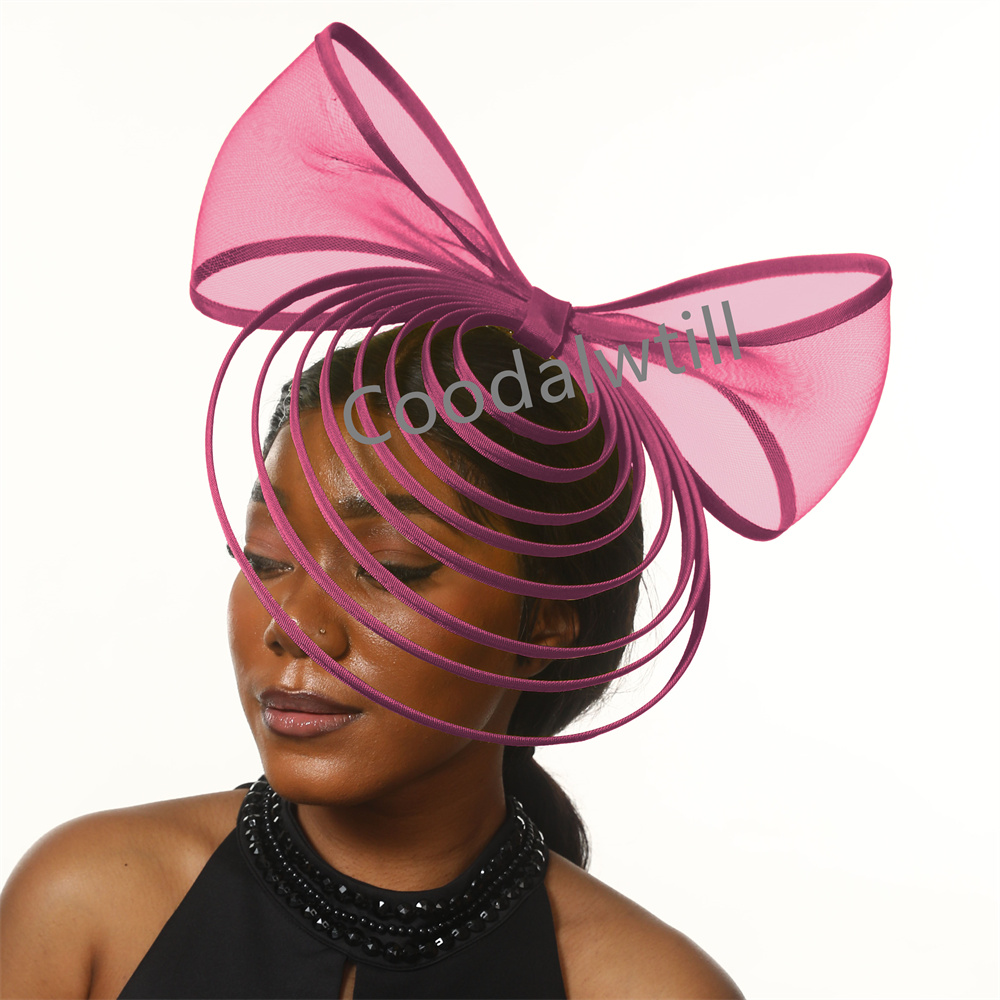 Chapeaux fascinateurs à nœud blanc pour femmes, Chapeau de mariage de luxe pour église, pour occasions et événements, nouveau Style