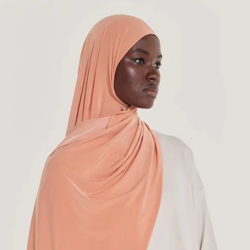 Voile Hijab en Jersey Liquide Premium 70*180cm pour Femme – Châle Quotidien Doux et Respirant – Foulard Musulman en Jersey Liquide – Couvre-chef