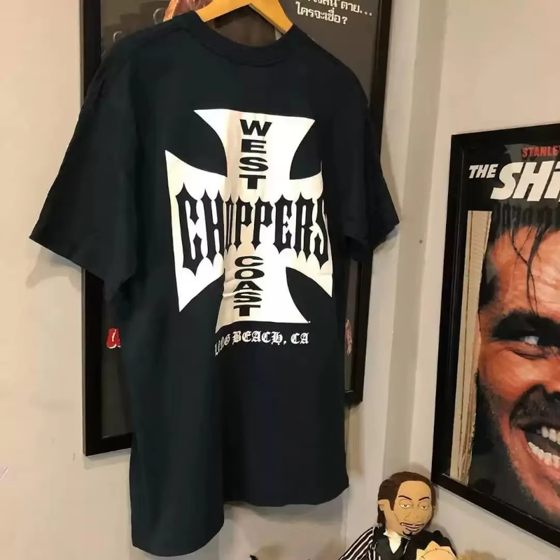 T-shirt tendance été pour femmes et hommes, imprimé West Coast Choppers, t-shirt oversize décontracté à manches courtes, col rond, vêtements vintage