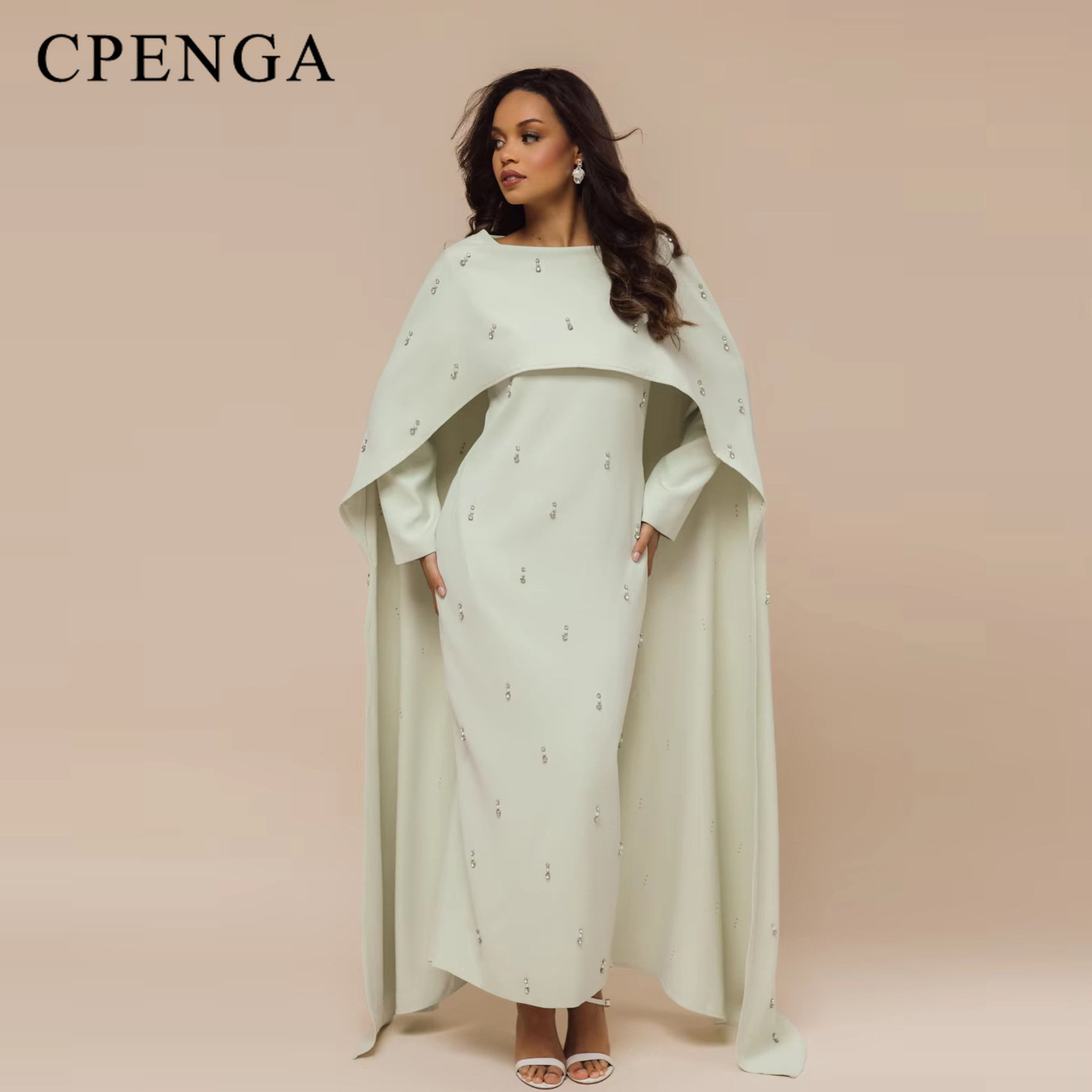 Ensemble de Robe Abaya modeste deux pièces pour femmes musulmanes, Kaftan en perles turques, Style islamique arabe du moyen-orient, pour Ramadan, 2025
