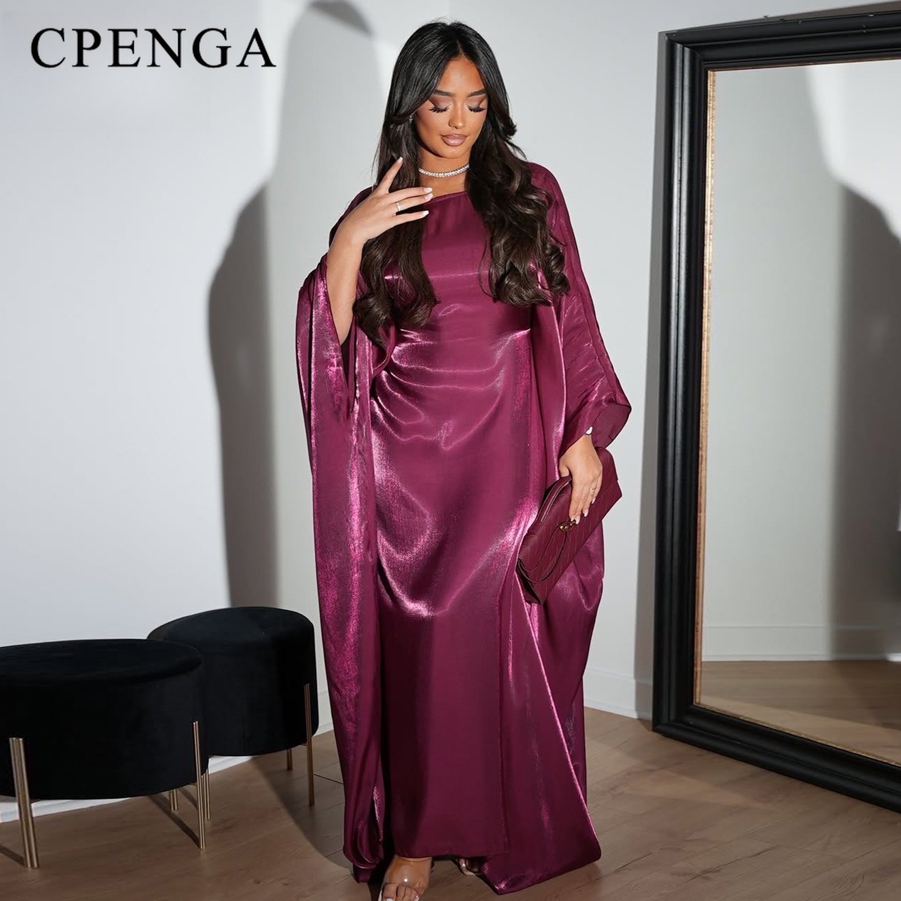 Robe Modeste de Luxe pour Femmes Musulmanes, Abaya de Dubaï, Vêtements de Fête Arabes, Tenue de Voyage et de Vacances, Kaftan Turc Tendance 2025 pour le Ramadan
