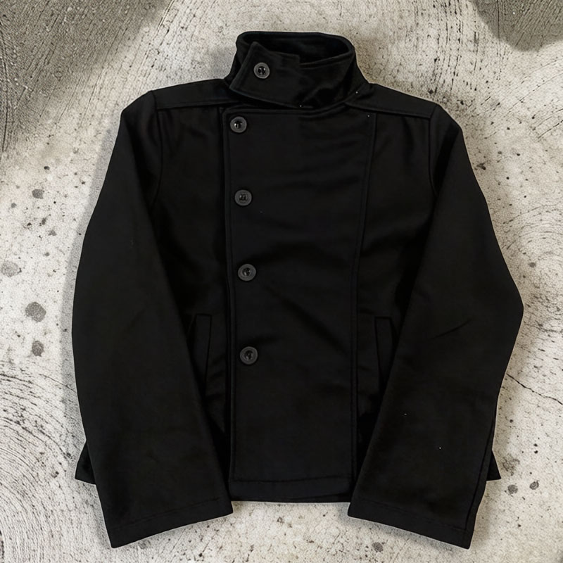 Manteau en laine pour femme, col montant, simple boutonnage, coupe ample, manches longues, style mode, pour le bureau et la rue, collection automne-hiver