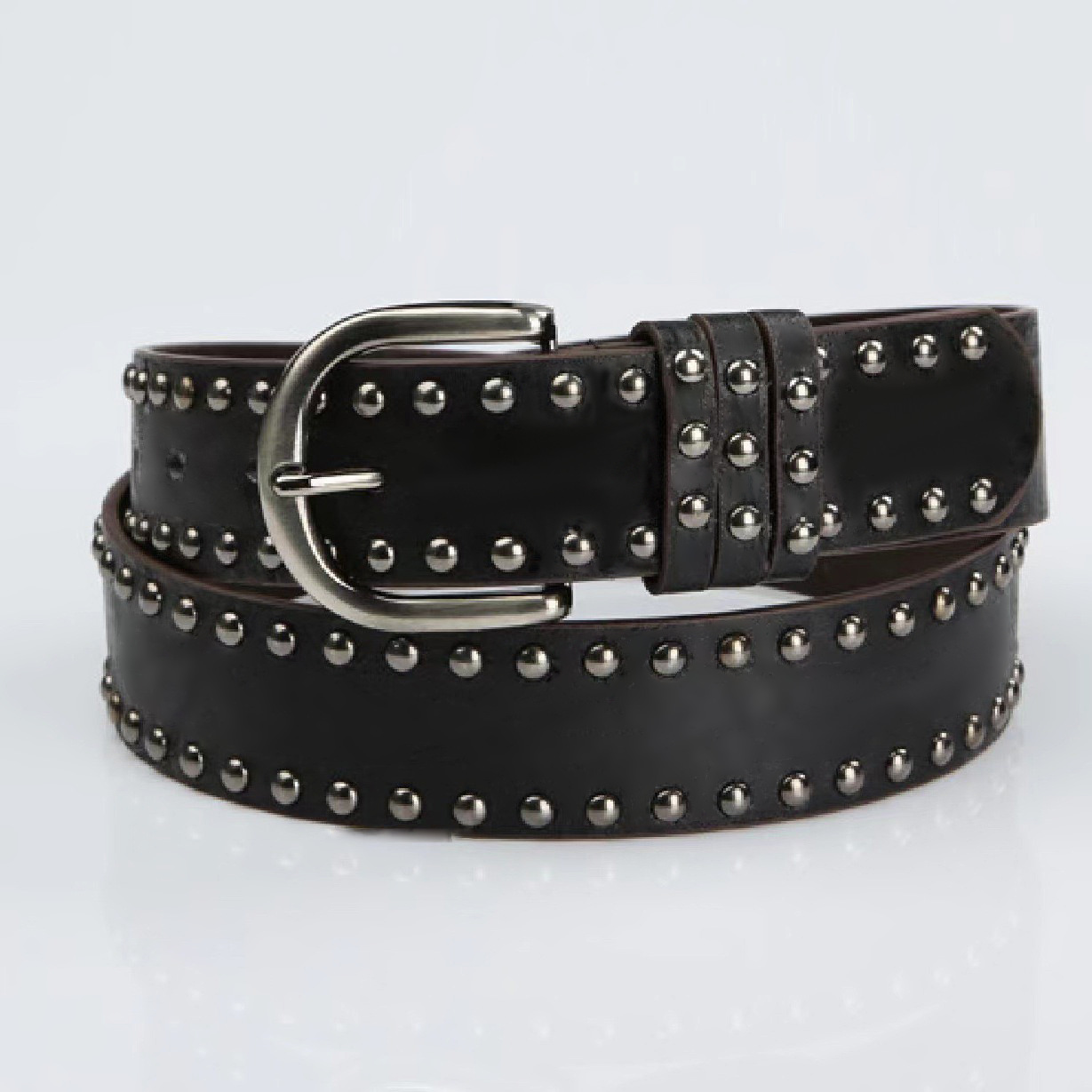 Ceinture pour femme, ceinture streetwear tendance avec design à rivets, parfaite pour les sorties quotidiennes et le shopping