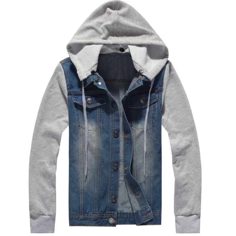 Veste en Jean à Capuche pour Homme, Style Cowboy Décontracté, Streetwear, à la Mode