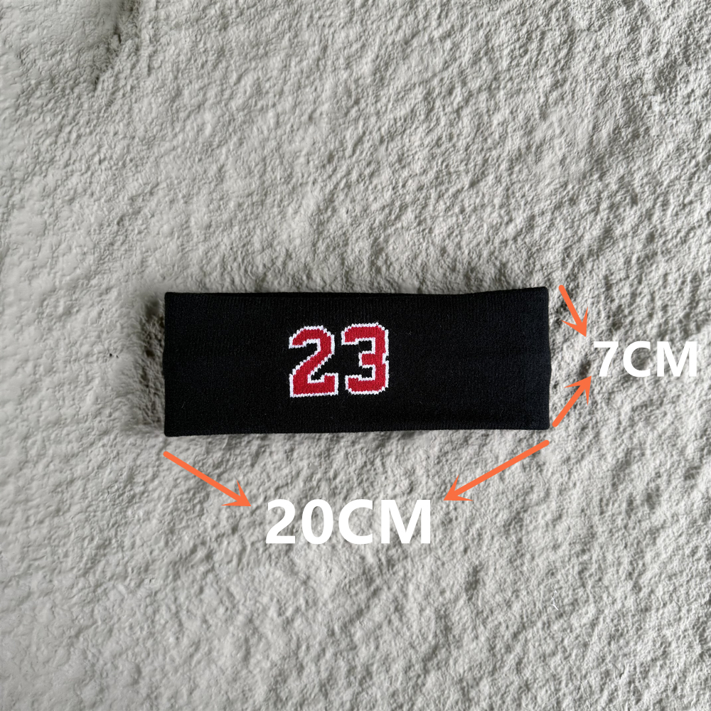 Bandeau de sport de haute qualité pour hommes, style américain, 23 motifs, décontracté, 100 % coton, largeur étroite, bandeau de course pour femmes