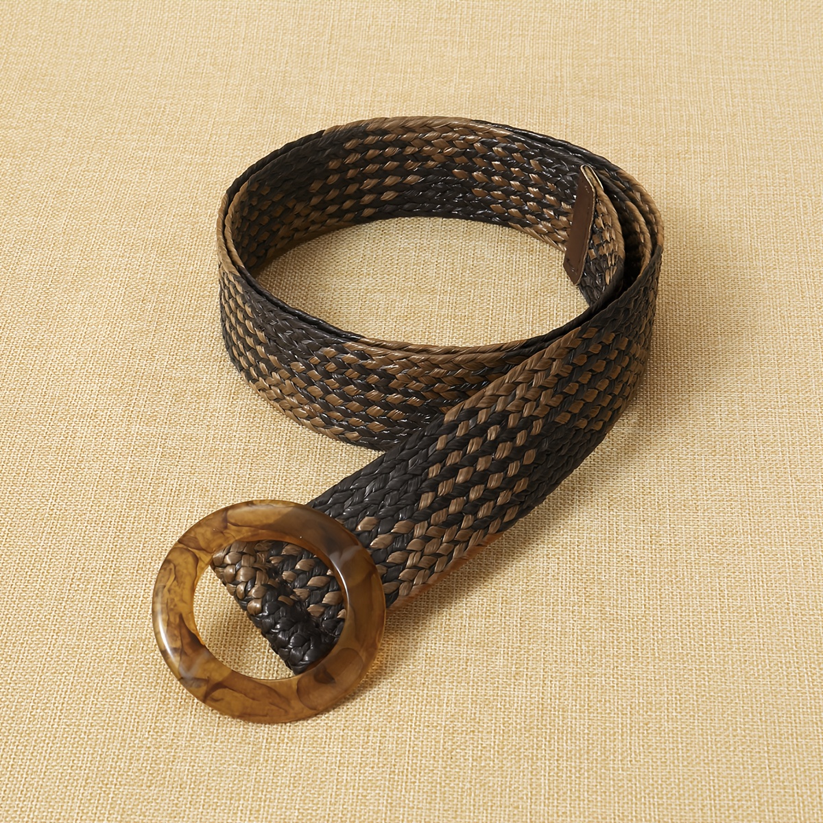 1 ceinture pour femme, tissée, à la mode, simple, style bohème, adaptée aux jupes assorties, à porter au quotidien