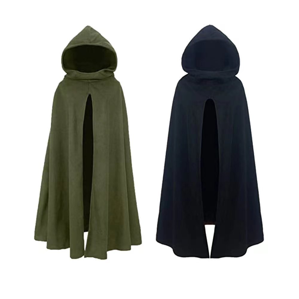 Hommes ancien Cape à capuche adulte médiéval chasseur Archer Cape assistant celtique guerrier manteau Cosplay vêtements scène drame Costume S-3X