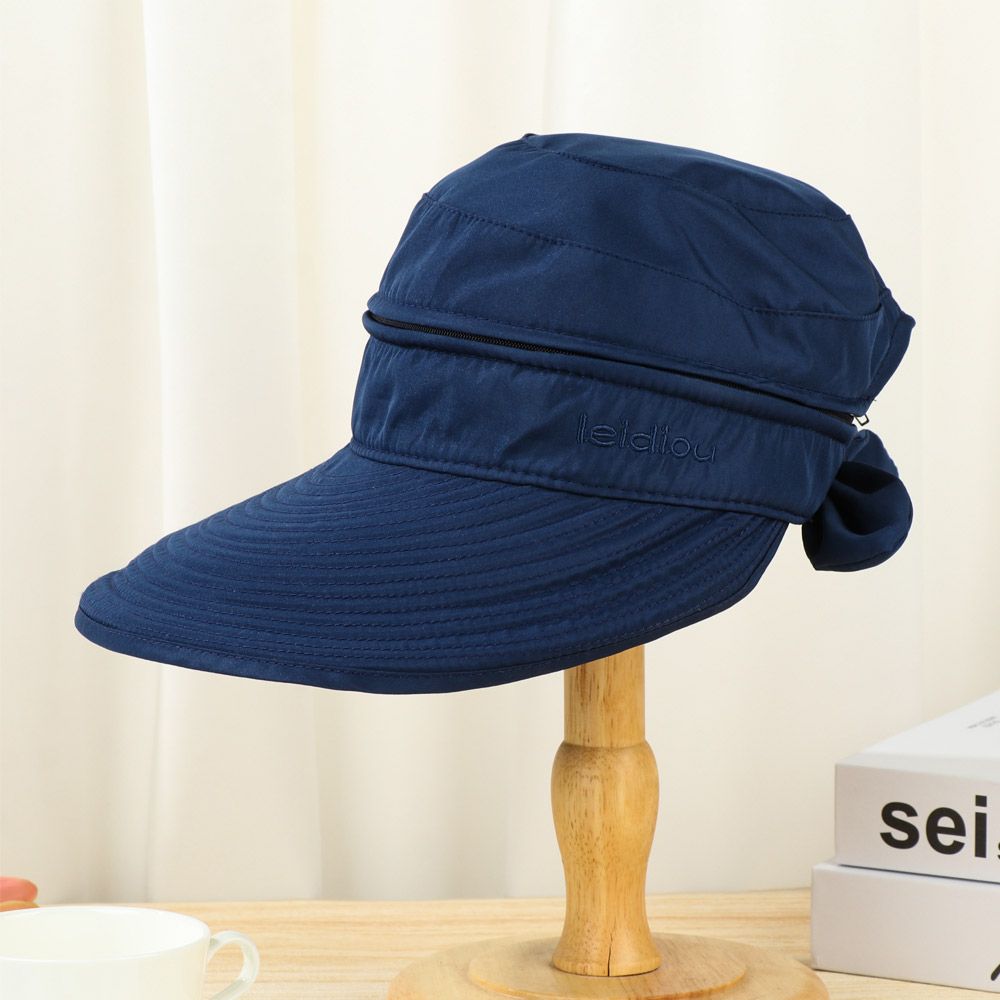 Chapeau de plage anti-UV à visière pour femmes, casquette d'extérieur à large bord