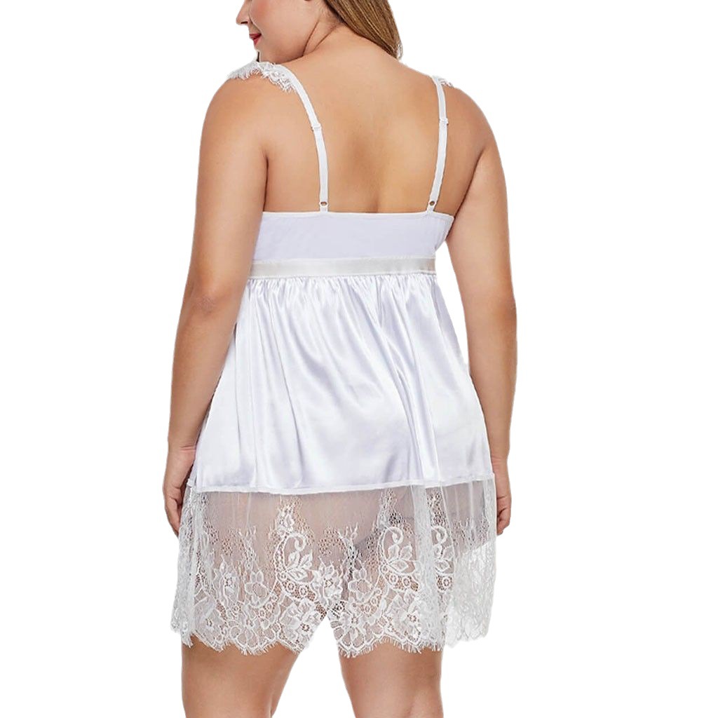 XL-6xl grande taille femmes Sexy Lingerie dentelle soutien-gorge coupe basse séduisante sous-vêtements ouvert entrejambe chemise de nuit érotique Badydolls Costumes