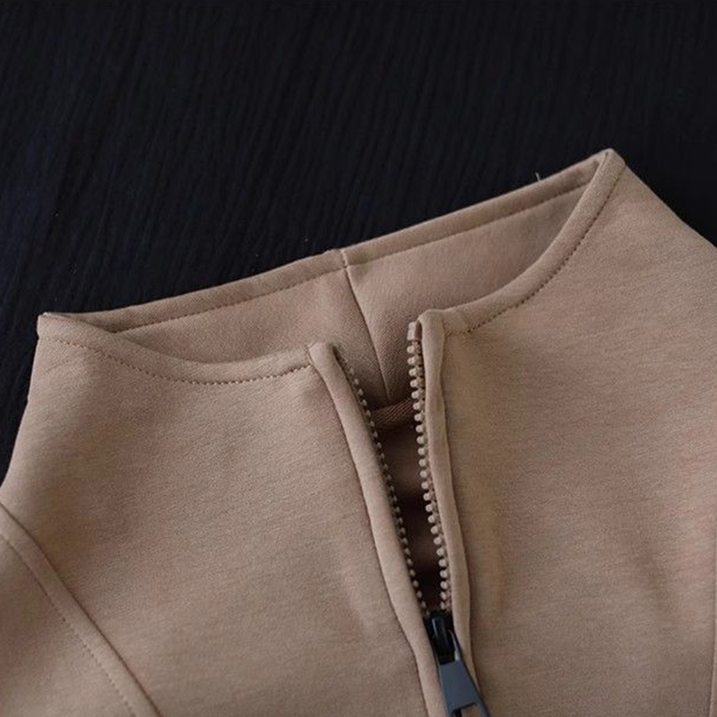 Sweat-shirt à col montant et demi-zip pour femme, couleur unie, doux, à manches longues, pull décontracté et confortable pour femme, collection printemps