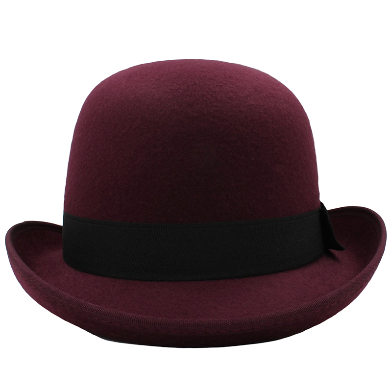 Chapeaux melon classiques Vintage en feutre pour hommes et femmes, casquettes Derby à jante en rouleau, chapeaux Fedora, chapeau de Jazz Hip-hop britannique, casquettes de fête