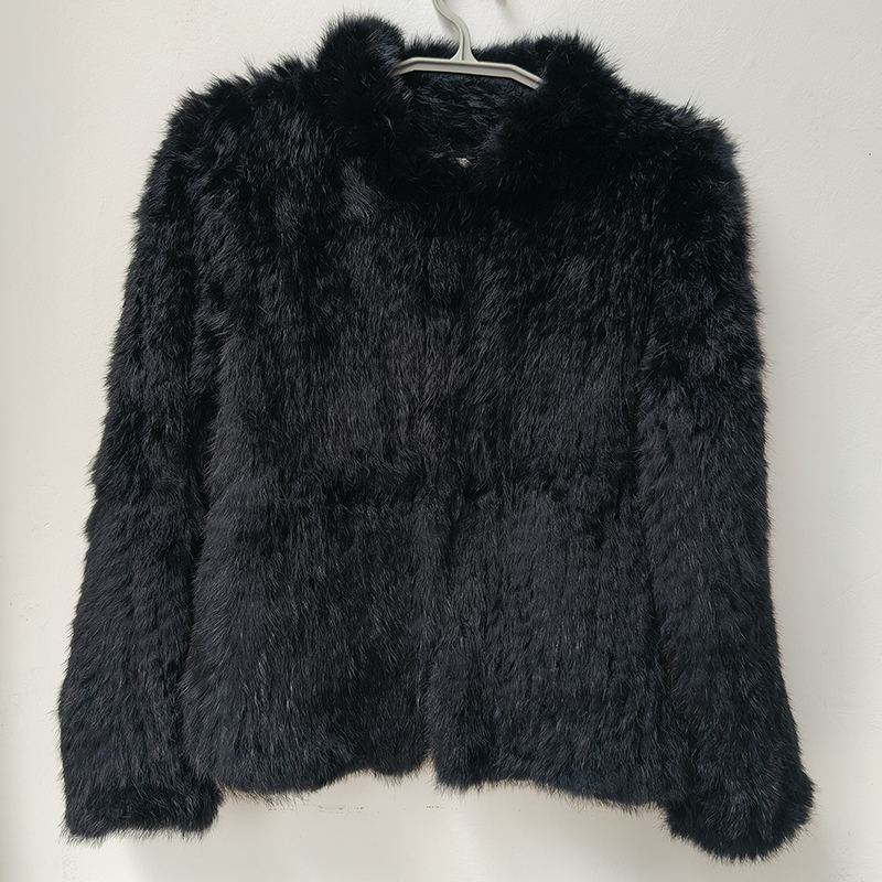 2025 hiver femmes col roulé chaud tricoté manteau de fourrure naturelle à manches longues femme chaud hiver véritable veste de fourrure épais vêtements d'extérieur
