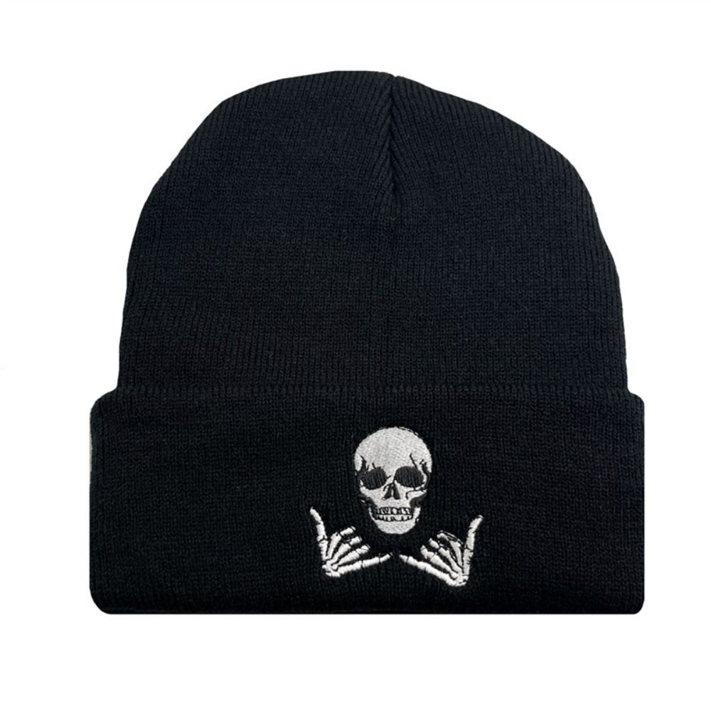 Nouveau bonnet tricoté pour homme style Hip Hop, épais et élastique, brodé, pour le froid et le ski en extérieur