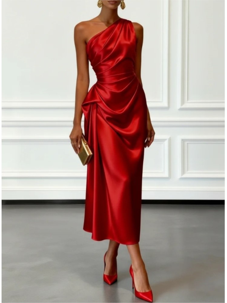 Robes longues élégantes pour soirée pour femmes, mode été 2026, robe maxi en satin sans manches, épaules dénudées, décontractée