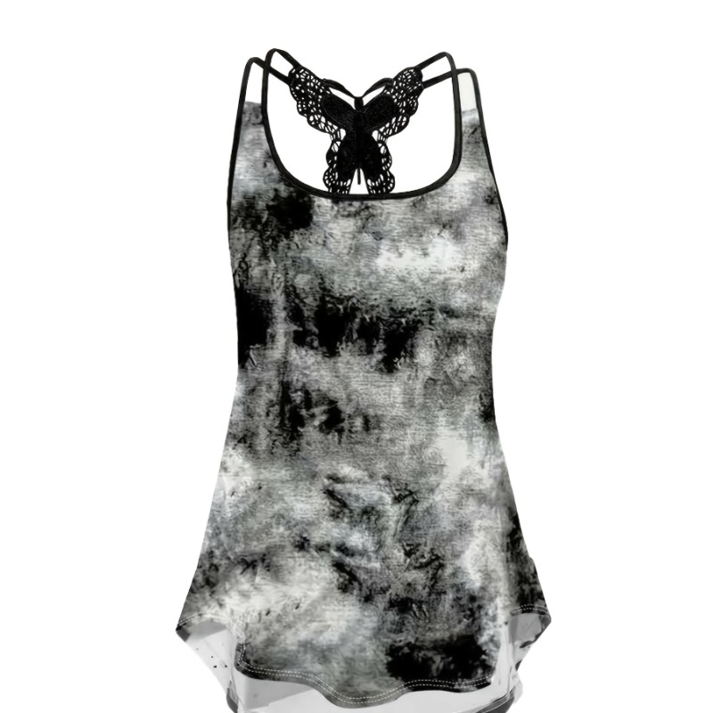 Débardeur imprimé grande taille 1XL-5XL, chemise à bretelles Sexy, dos nu, mode femme, Streetwear, Camis élastiques