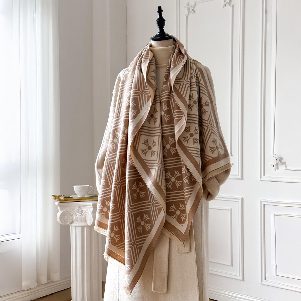 Écharpe chaude en cachemire pour femmes, couverture Pashmina de luxe, châle épais, foulard à la mode, Bufanda, Poncho, 2025