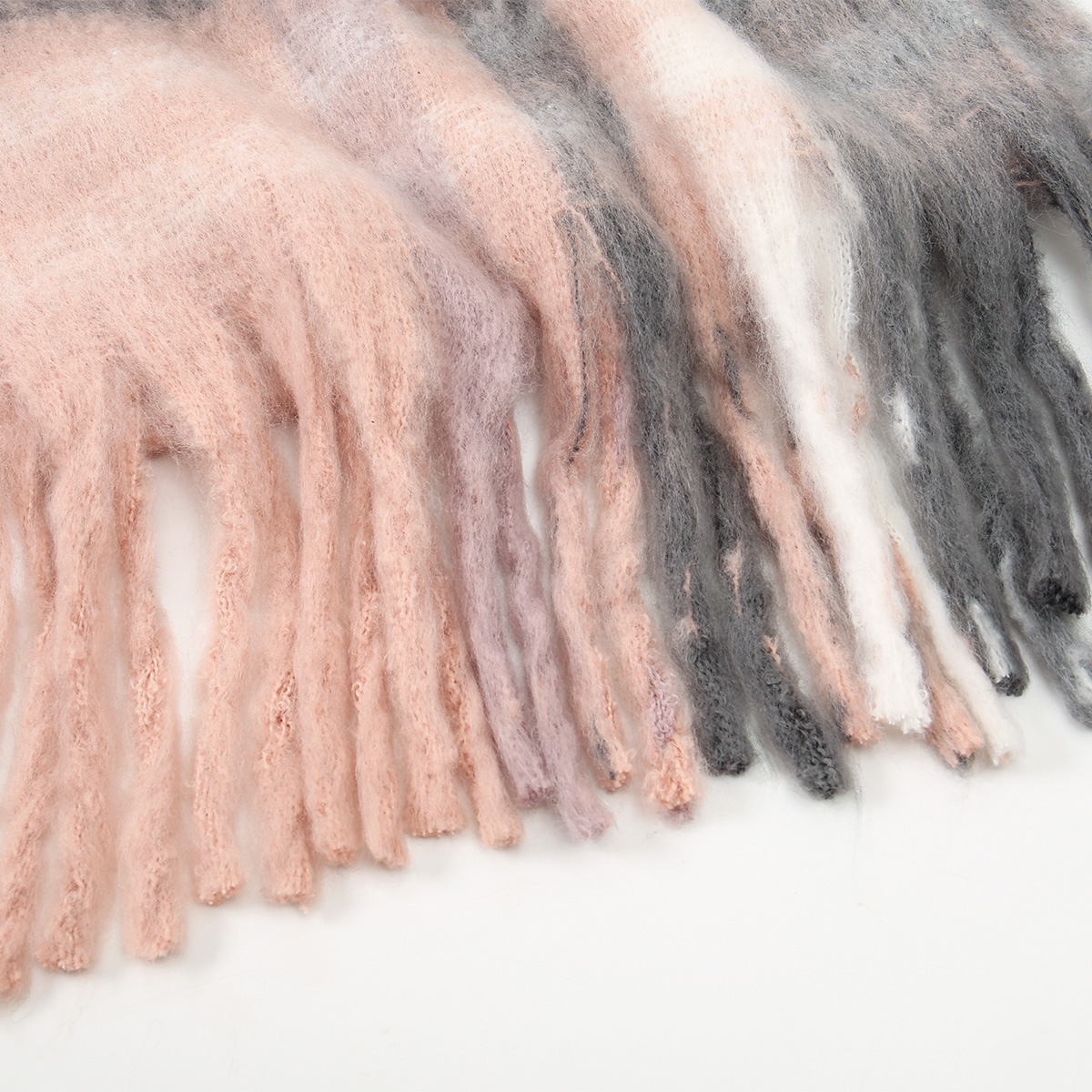 Plaid rayé glands cachemire écharpe pour femme hiver en plein air garder au chaud châles dame mode longues enveloppes épais Pashmina 200*40 cm