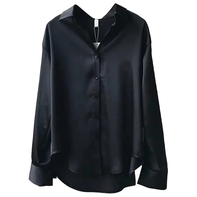Chemisier vintage à manches longues pour femmes, chemises pour femmes, vêtements pour femmes, automne, 2024