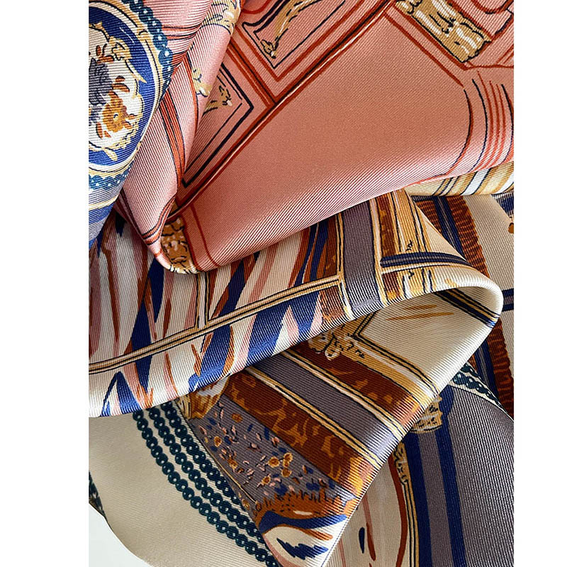 2025 mode imprimé 100% foulard en soie foulard cravate 88x88CM