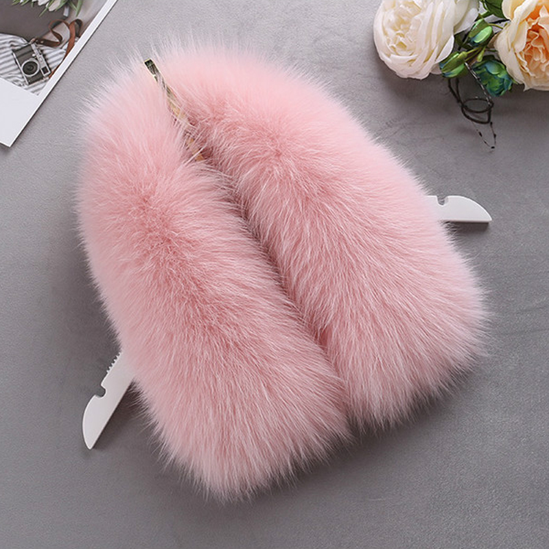 Col en fourrure de renard véritable pour l'hiver, col en fourrure naturelle, écharpe en fourrure de renard authentique, châle, accessoire de col de manteau pour femme, écharpes chaudes et tendance
