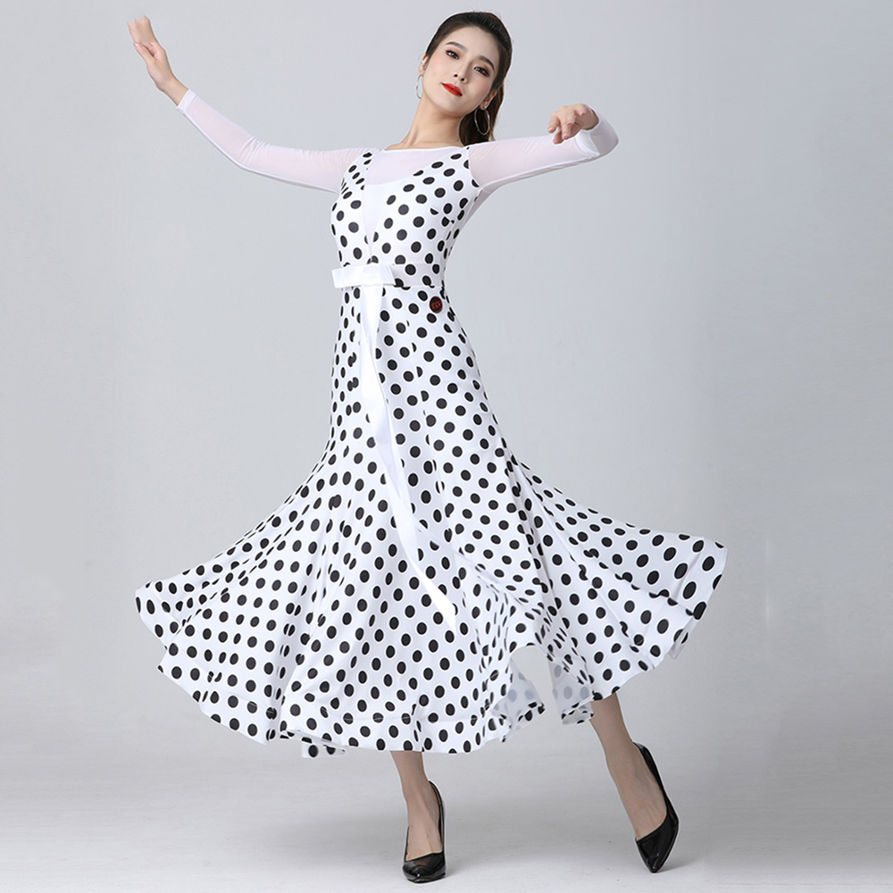 Robe de danse de salon élégante pour femmes, vêtements de valse standard nationale, grande balançoire, tango, performance moderne, costume de scène